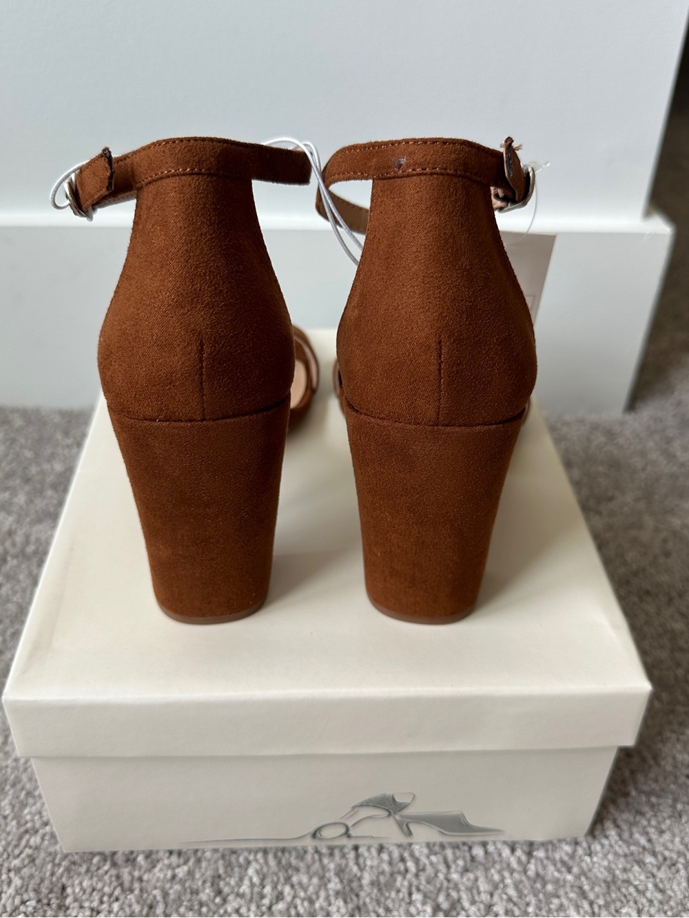 A New Day Women's Ankle Strap Block Heel Sandal - Cognac - Picture 11 of 13